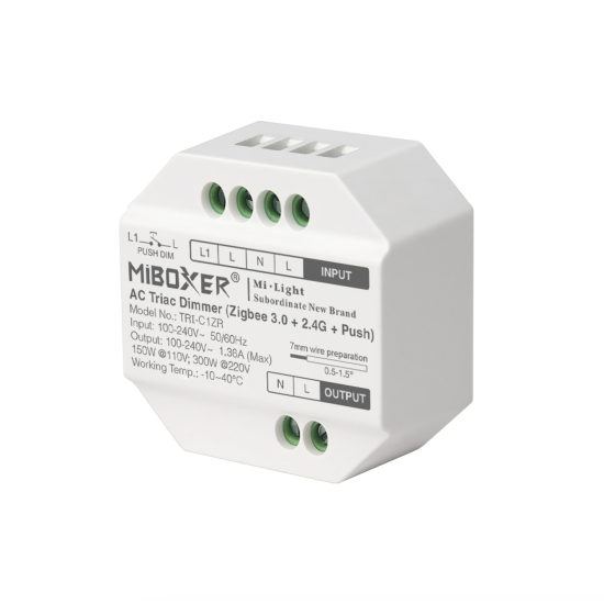 AC Triac dimmer (Zigbee 3.0 + 2.4G + Push) - Luminance