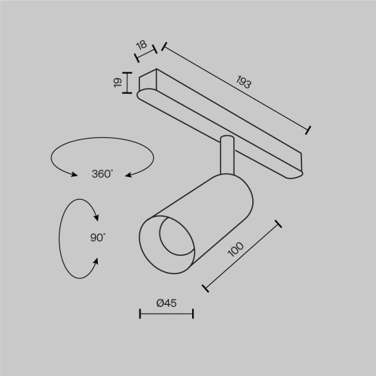 Siinivalgusti Focus Led Exility 3000K 5W 36°, Must/Messing - Valgustus Luminance'ilt