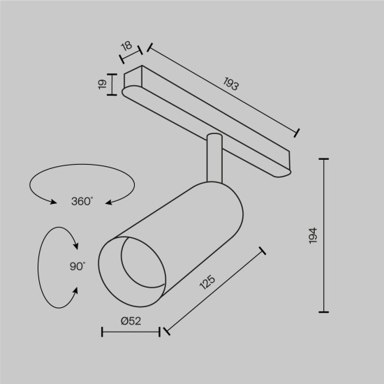 Siinivalgusti Focus Led Exility 2700-6000K 12W 36° hämardatav Smart, Must/Messing - Valgustus Luminance'ilt