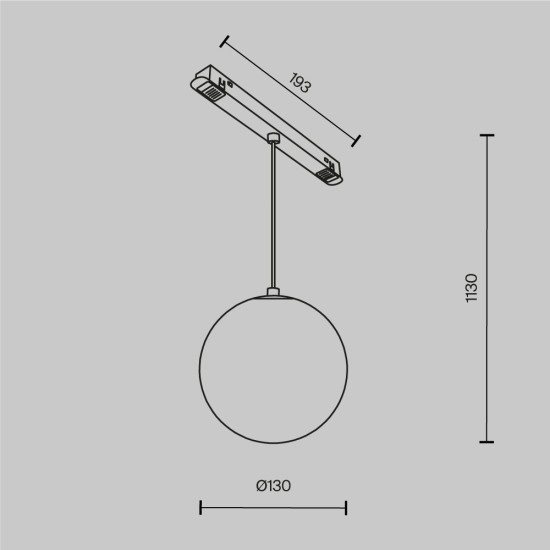 Ripp-siinivalgusti Luna Exility 3000K 5W 360°, Must - Valgustus Luminance'ilt