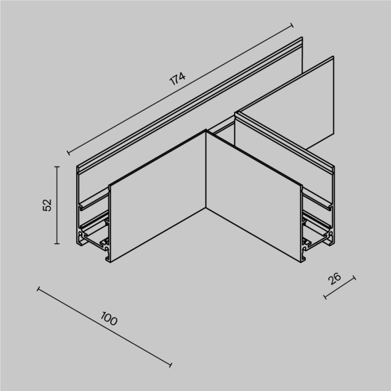 T-ühendus Exility pinnapealne, Must - Valgustus Luminance'ilt
