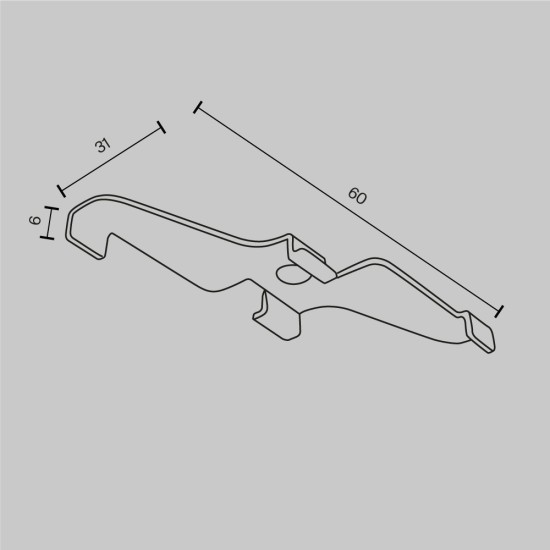 Pinnapealse paigalduse klamber Exility, Valge - Valgustus Luminance'ilt
