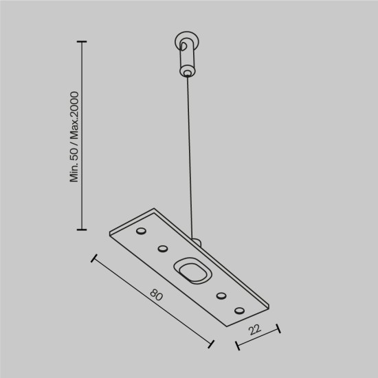 Riputuskomplekt 2 tk Exility, Valge - Valgustus Luminance'ilt