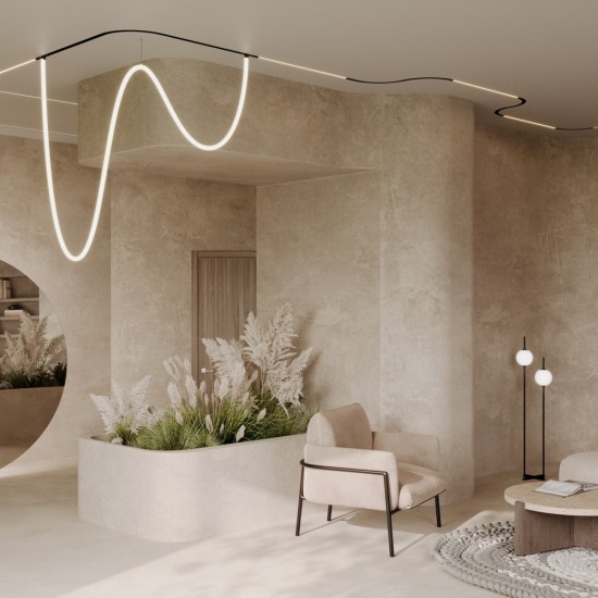 Raadiusega ühendus R300 Exility süvistatav siin kipsplaadile, Must - Valgustus Luminance'ilt