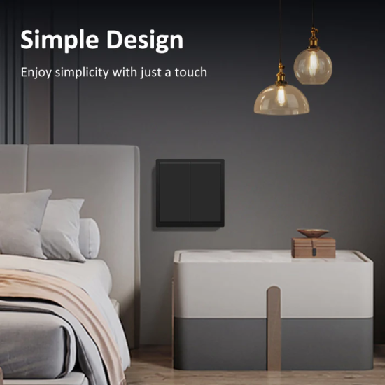Single Switch "LUUM", Black - Lighting by Luminance