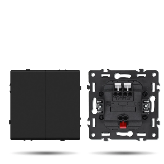 double Switch "LUUM", Black - Lighting by Luminance