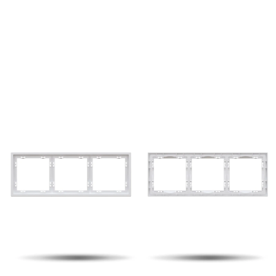 тройная рамка “LUUM”, белый - Освещение от Luminance