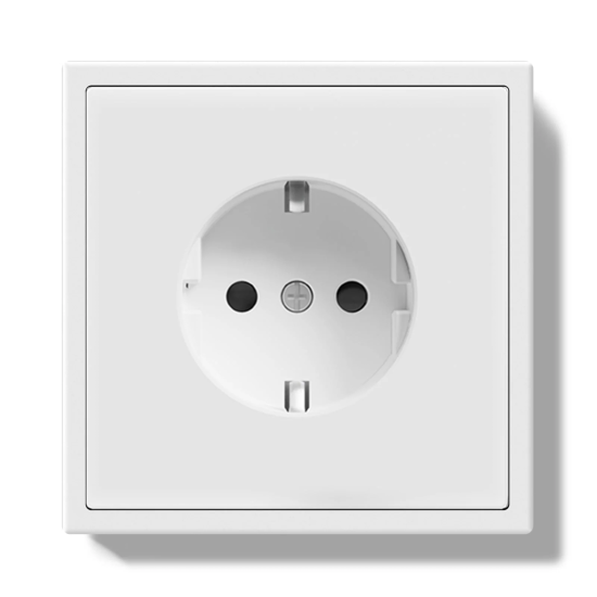 Pistikupesa "LUUM", maandusega, valge - Valgustus Luminance'ilt