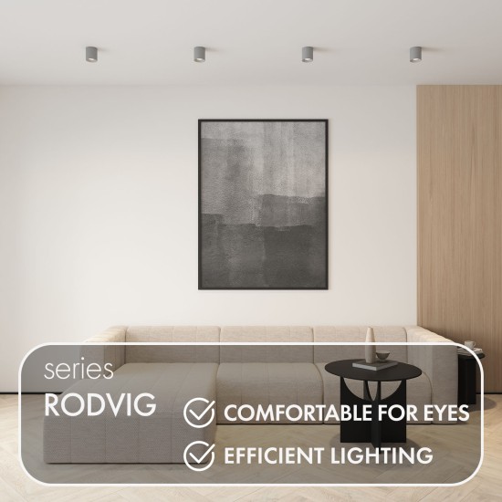 SPOT RODVIG surface-mounted spotlight (grey) - Lighting by Luminance