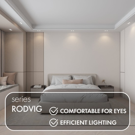 SPOT RODVIG recessed double rectangular light (white) - Lighting by Luminance
