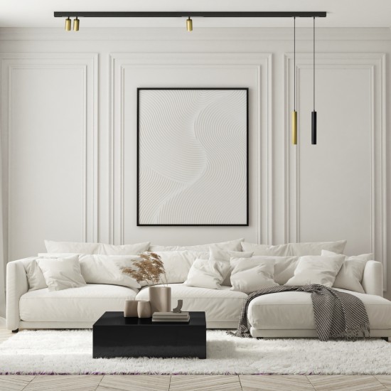 Suspended SMART SPOT track light (black) - Lighting by Luminance