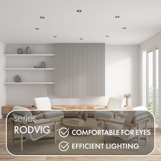 SPOT RODVIG recessed round light (black) - Lighting by Luminance