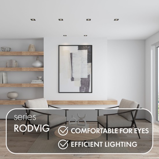 SPOT RODVIG recessed square light (black) - Lighting by Luminance