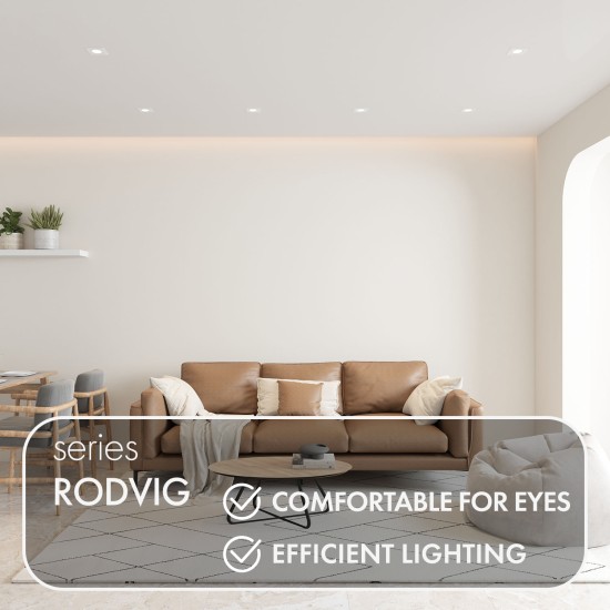 SPOT RODVIG recessed square light (white) - Lighting by Luminance