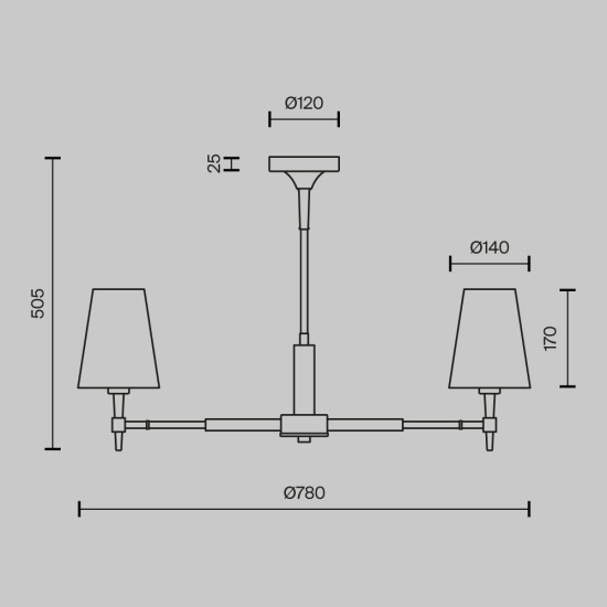 Laevalgusti Zaragoza, messing, D780 mm - Valgustus Luminance'ilt