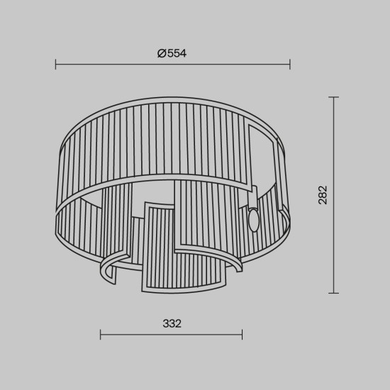 Laevalgusti Frame, kuldne, D554 mm - Valgustus Luminance'ilt