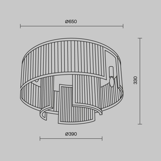 Laevalgusti Frame, kuldne, D650 mm - Valgustus Luminance'ilt