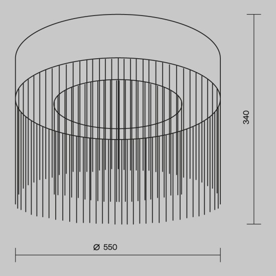 Laevalgusti Imaginary, kuldne, D550 mm - Valgustus Luminance'ilt