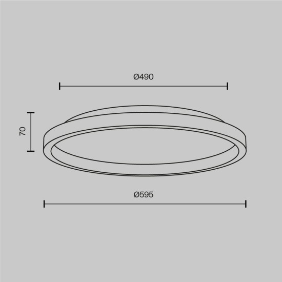 Laevalgusti Orign, must, D595 mm - Valgustus Luminance'ilt