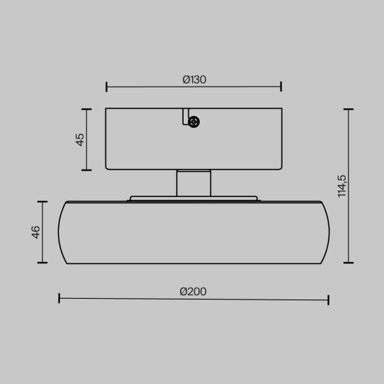 Laevalgusti Float, must, D200 mm - Valgustus Luminance'ilt