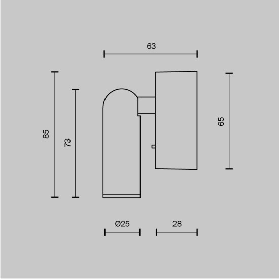 White Wall Lamp | Mirax | C039WL-L3W3K, valge - Valgustus Luminance'ilt