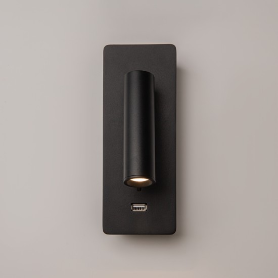 Black Wall Lamp | Mirax | C041WL-L3B3K, must - Valgustus Luminance'ilt