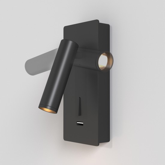 Black Wall Lamp | Mirax | C041WL-L3B3K, must - Valgustus Luminance'ilt