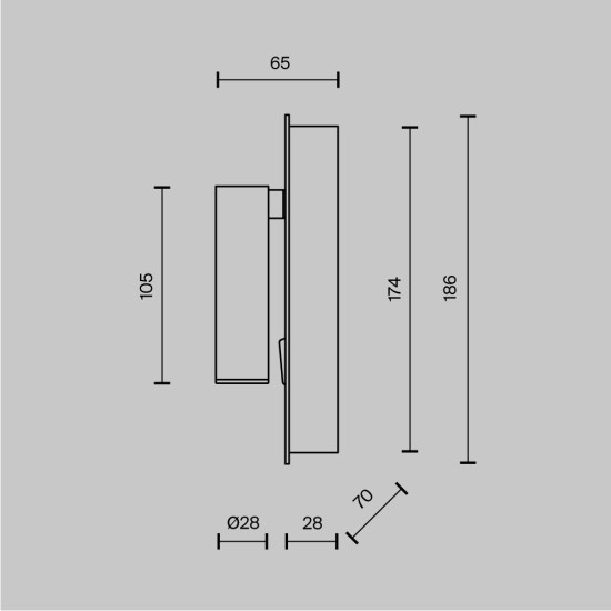 Black Wall Lamp | Mirax | C041WL-L3B3K, must - Valgustus Luminance'ilt