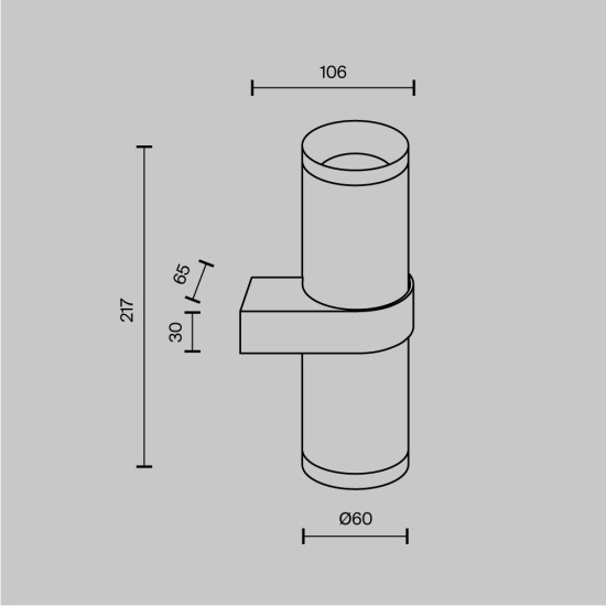 Black Wall Lamp | Focus Design | C069WL-02B, must - Valgustus Luminance'ilt