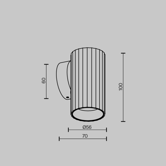 White Wall Lamp | Calipso | C106WL-01-GU10-W, valge - Valgustus Luminance'ilt