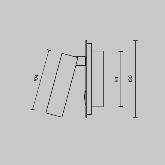 White Wall Lamp | Ios 176 | C175-WL-01-6W-W, valge - Valgustus Luminance'ilt