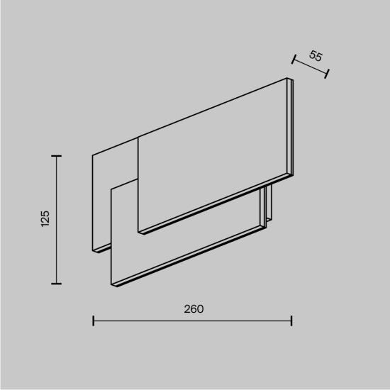 White Wall Lamp | Trame | C804WL-L12W, valge - Valgustus Luminance'ilt