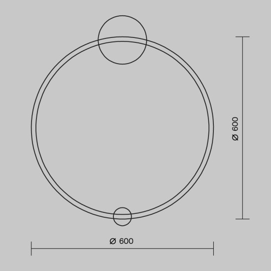 Seinavalgusti Halo, messing, D600xH40 mm - Valgustus Luminance'ilt