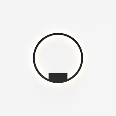 Wall luminaire (Sconce) Rim, Black, D400xH50 mm - Lighting by Luminance