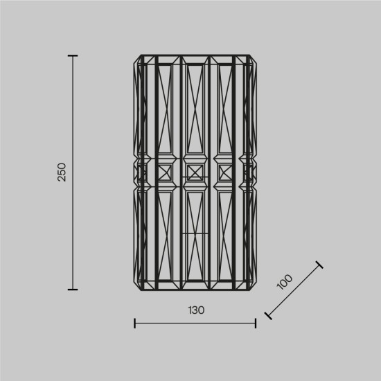 Seinavalgusti Facet, kroom, W130 mm - Valgustus Luminance'ilt