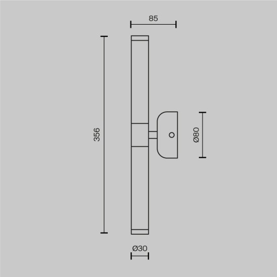 Seinavalgusti Axis, kuld - Valgustus Luminance'ilt