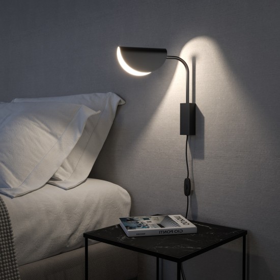 Seinavalgusti Mollis, must, 95x100 mm - Valgustus Luminance'ilt