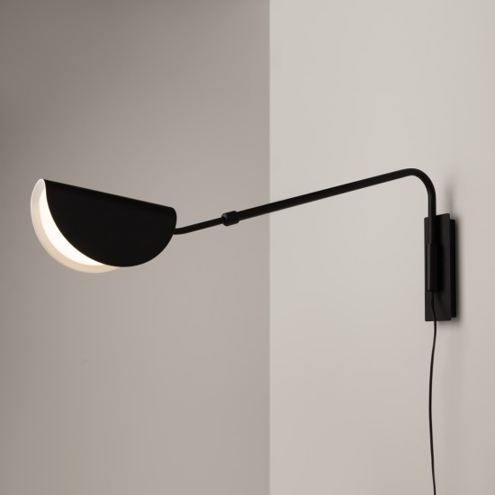 Seinavalgusti Mollis, must, 95x100 mm - Valgustus Luminance'ilt