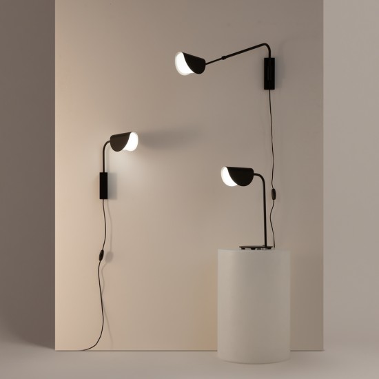 Seinavalgusti Mollis, must, 95x100 mm - Valgustus Luminance'ilt