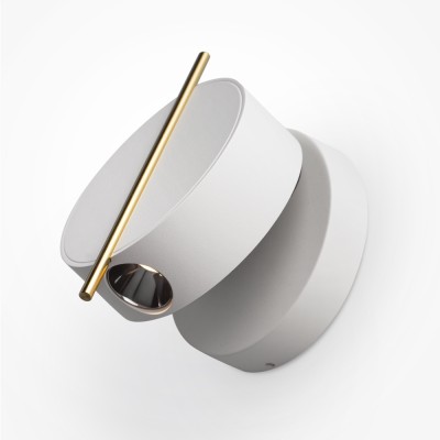 Wall luminaire (Sconce) Nuance, White and brass - Lighting by Luminance