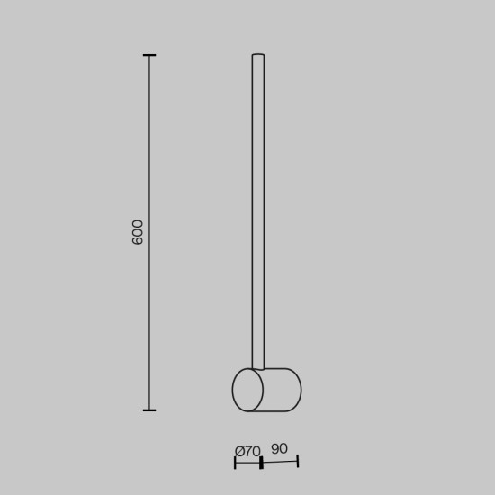 Seinavalgusti Light stick, must, W70 mm - Valgustus Luminance'ilt