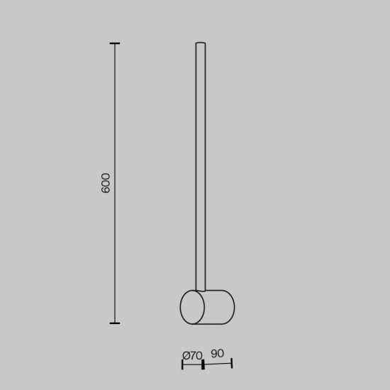 Seinavalgusti Light stick, messing, W70 mm - Valgustus Luminance'ilt