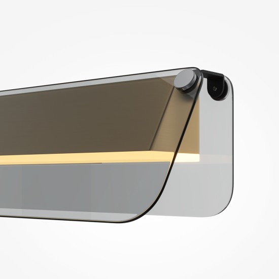 Seinavalgusti Flat, must and messing, W430 mm - Valgustus Luminance'ilt