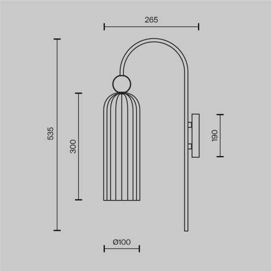 Seinavalgusti Antic, kuld, D100xH300 mm - Valgustus Luminance'ilt