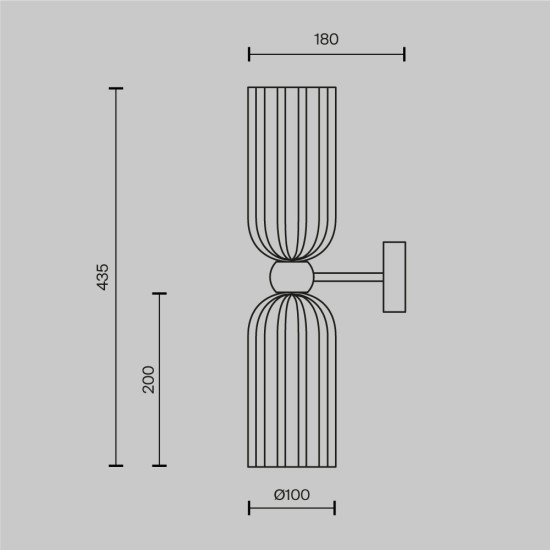 Seinavalgusti Antic, kuld, D100xH200 mm - Valgustus Luminance'ilt