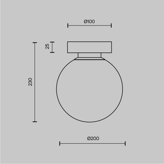 Seinavalgusti Basic form, must, D150xH150 mm - Valgustus Luminance'ilt
