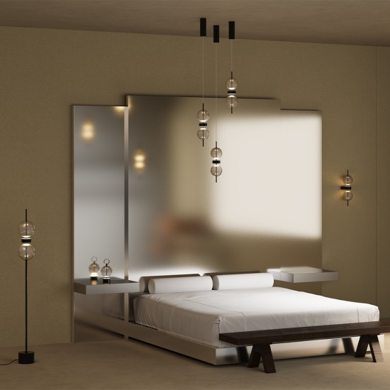 Seinavalgusti Double Moon, must - Valgustus Luminance'ilt