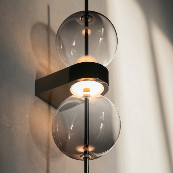 Seinavalgusti Double Moon, must - Valgustus Luminance'ilt