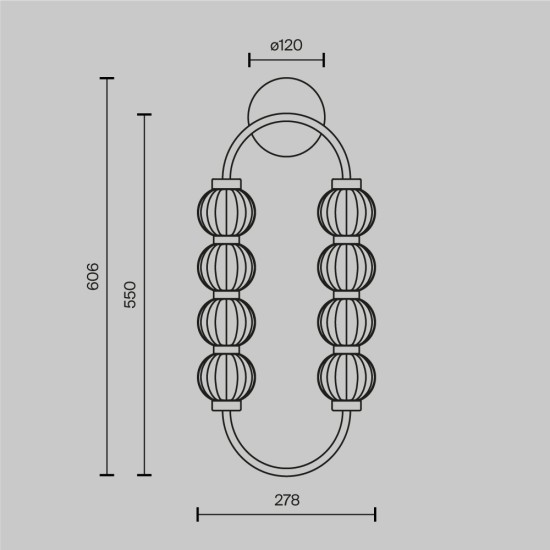 Настенный светильник (бра) Amulet, золото, W278 mm - Освещение от Luminance