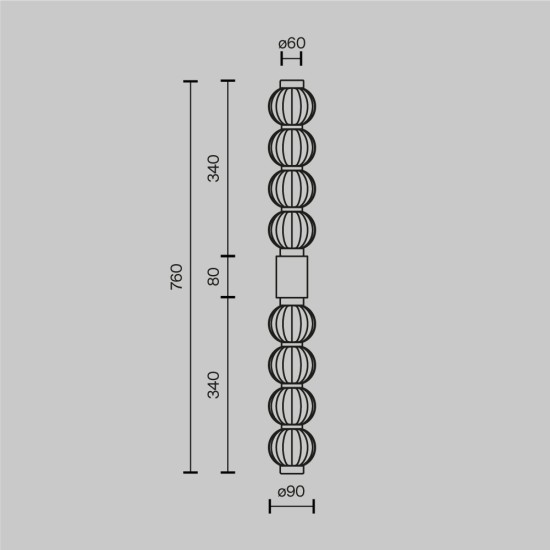 Настенный светильник (бра) Amulet, золото, W90 mm - Освещение от Luminance
